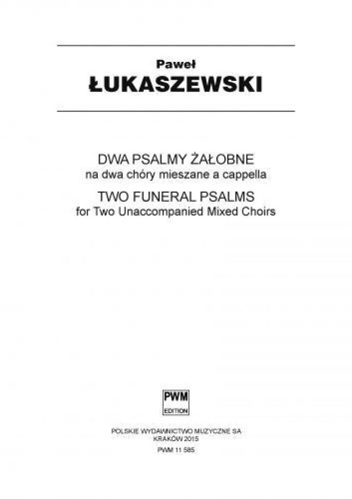 Two Funeral Psalms